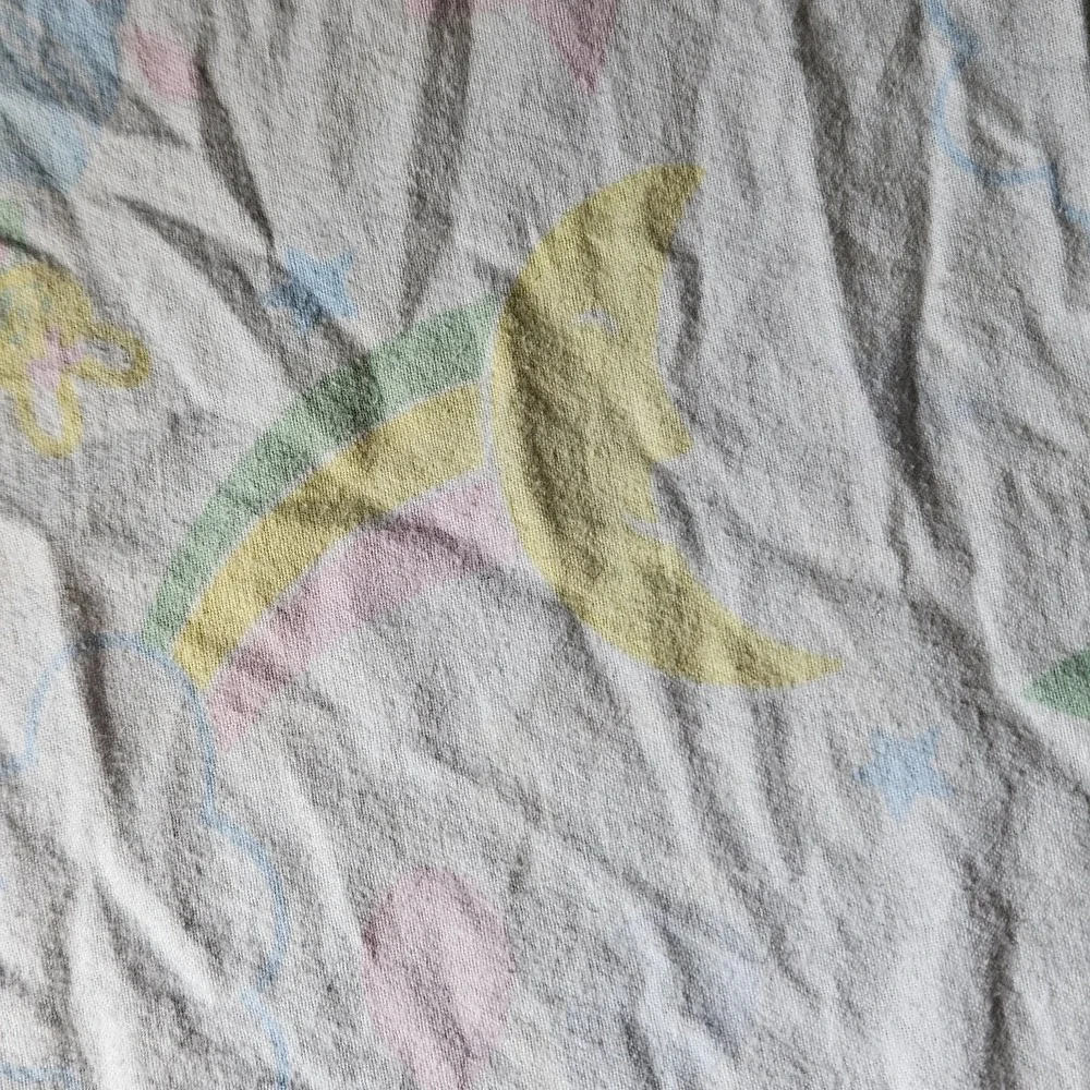 VTG 1980s Beacon pastel flannel baby receiving blanket soft print rainbow stars